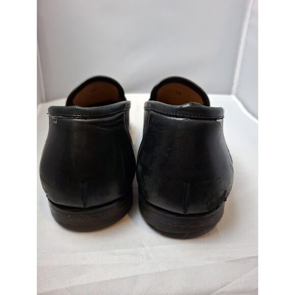 SANTONI ITALY Black Leather Slip-On Loafers Classic Men\'s Shoes Size 10 main image 4